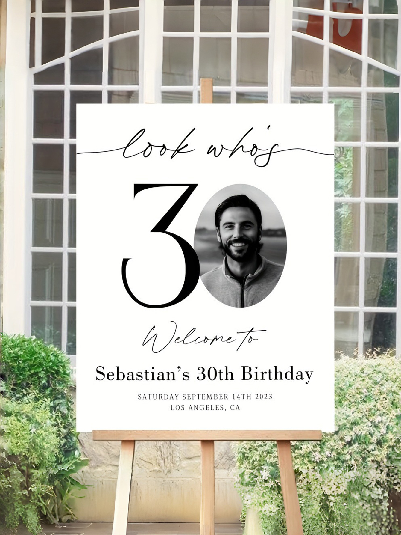 Customizable age photo signs, high-quality PVC welcome signs in multiple sizes